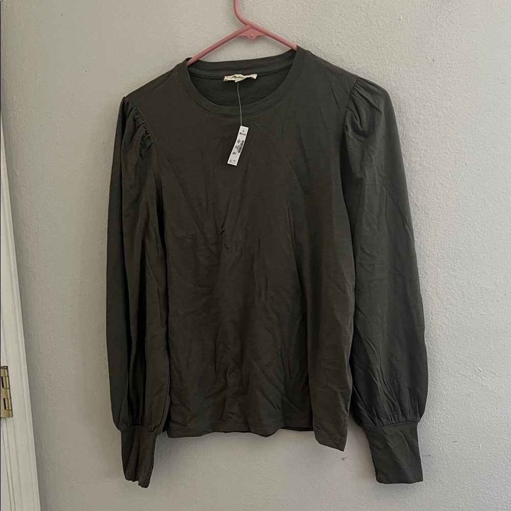 Madewell Olive Crew Neck Tee NWT size M